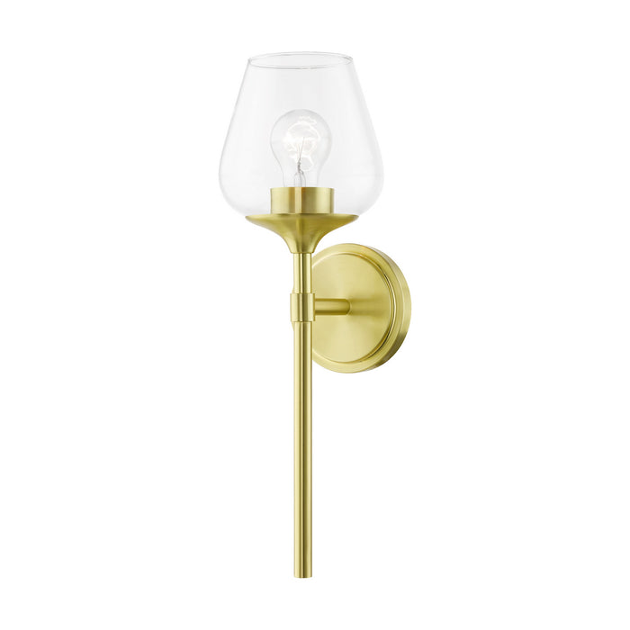 Livex Lighting 17471-12 One Light Vanity Sconce, Satin Brass