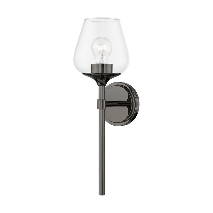 Livex Lighting 17471-46 One Light Vanity Sconce, Black Chrome