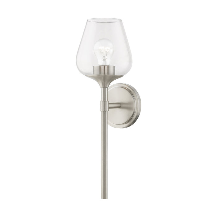 Livex Lighting 17471-91 One Light Vanity Sconce, Brushed Nickel
