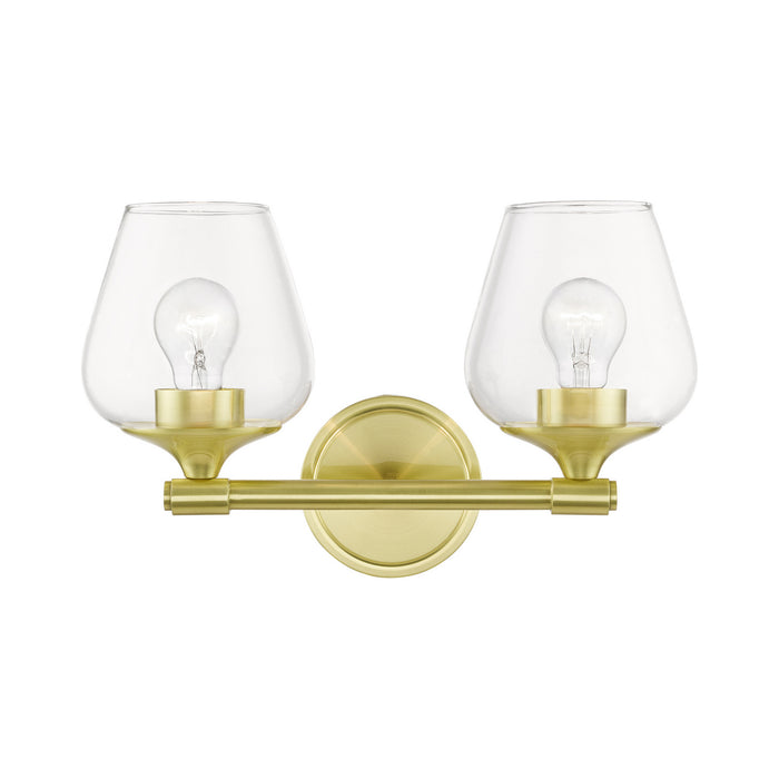 Livex Lighting 17472-12 Two Light Vanity Sconce, Satin Brass