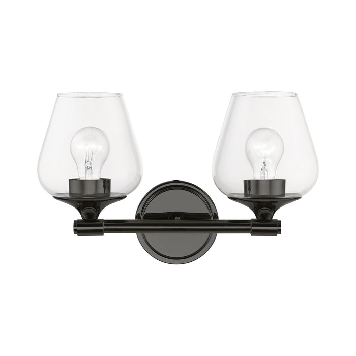 Livex Lighting 17472-46 Two Light Vanity Sconce, Black Chrome