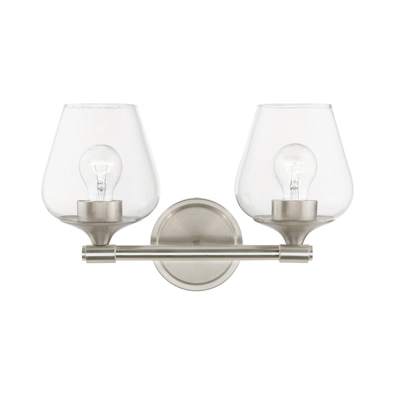 Livex Lighting 17472-91 Two Light Vanity Sconce, Brushed Nickel