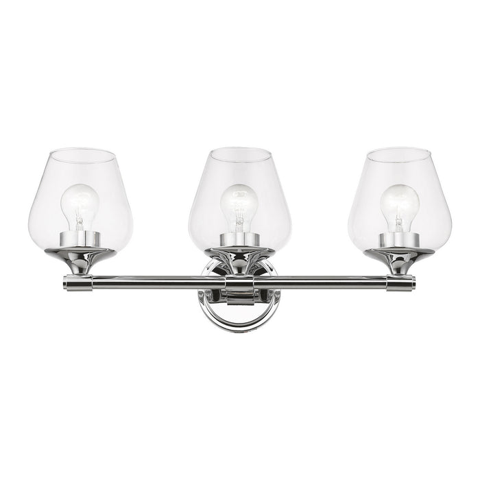 Livex Lighting 17473-05 Three Light Vanity Sconce, Polished Chrome
