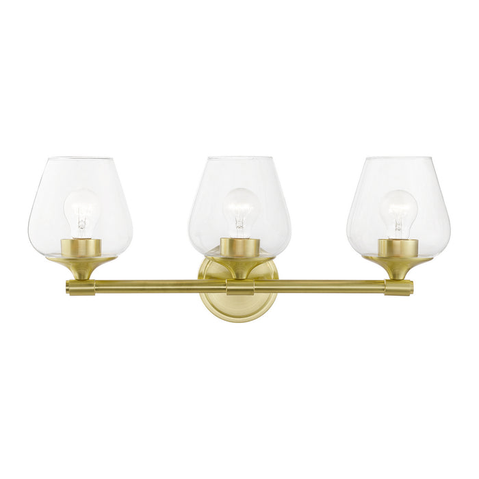 Livex Lighting 17473-12 Three Light Vanity Sconce, Satin Brass