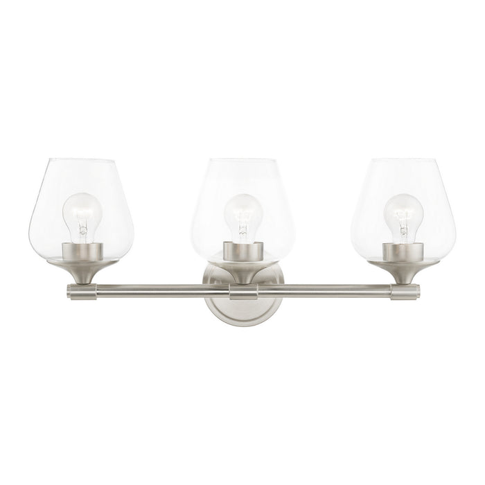 Livex Lighting 17473-91 Three Light Vanity Sconce, Brushed Nickel