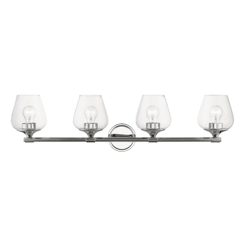 Livex Lighting 17474-05 Four Light Vanity Sconce, Polished Chrome