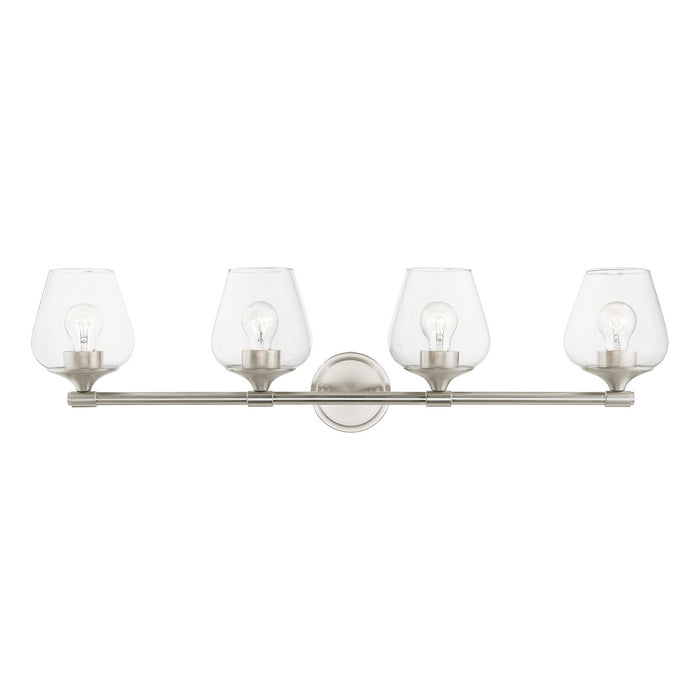 Livex Lighting 17474-91 Four Light Vanity Sconce, Brushed Nickel