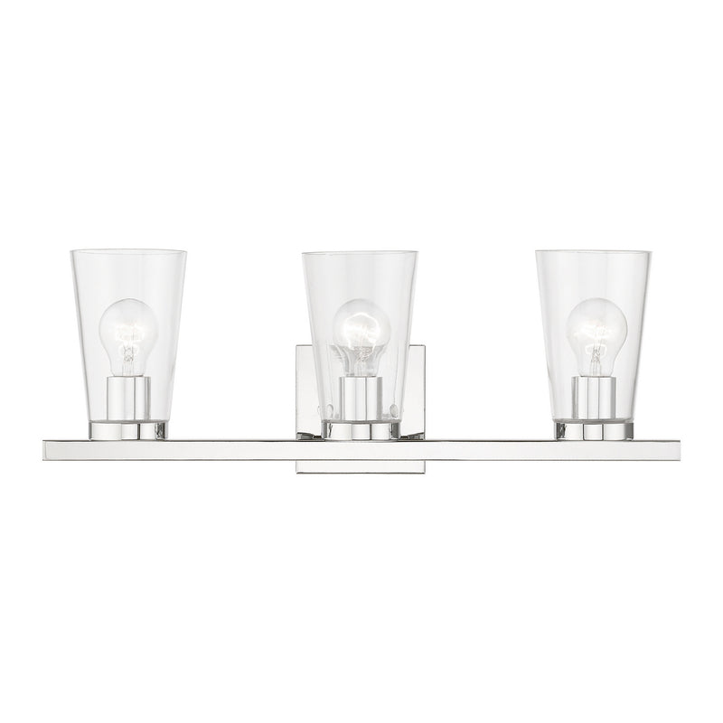 Livex Lighting 17623-05 Three Light Vanity Sconce, Polished Chrome