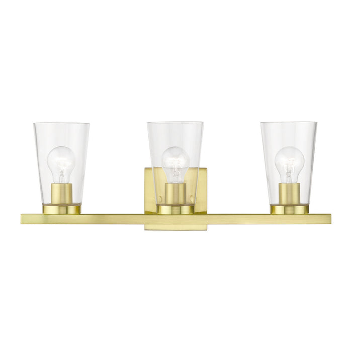 Livex Lighting 17623-12 Three Light Vanity Sconce, Satin Brass