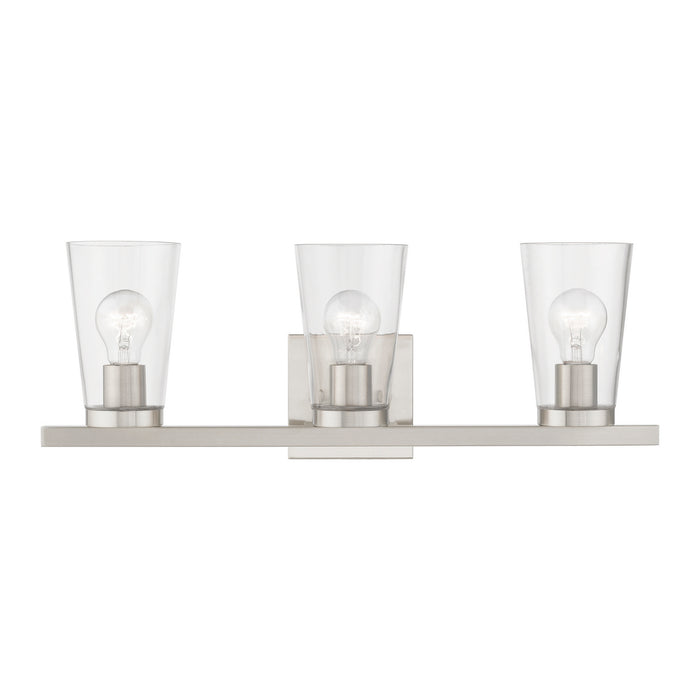 Livex Lighting 17623-91 Three Light Vanity Sconce, Brushed Nickel