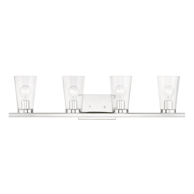 Livex Lighting 17624-05 Four Light Vanity Sconce, Polished Chrome