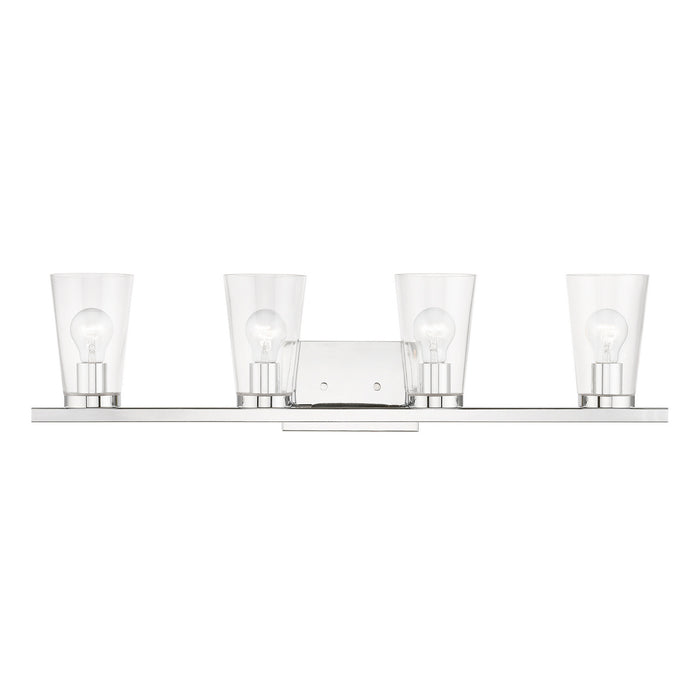 Livex Lighting 17624-05 Four Light Vanity Sconce, Polished Chrome