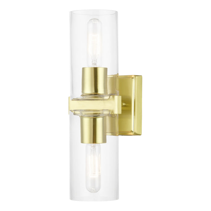 Livex Lighting 18032-12 Two Light Vanity Sconce, Satin Brass