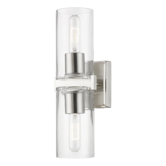 Livex Lighting 18032-91 Two Light Vanity Sconce, Brushed Nickel