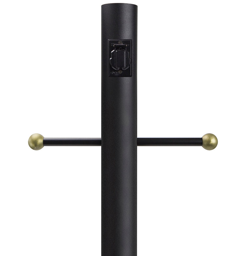 Wave Lighting 293-C-BK Outdoor Direct Burial Lamp Post, Black
