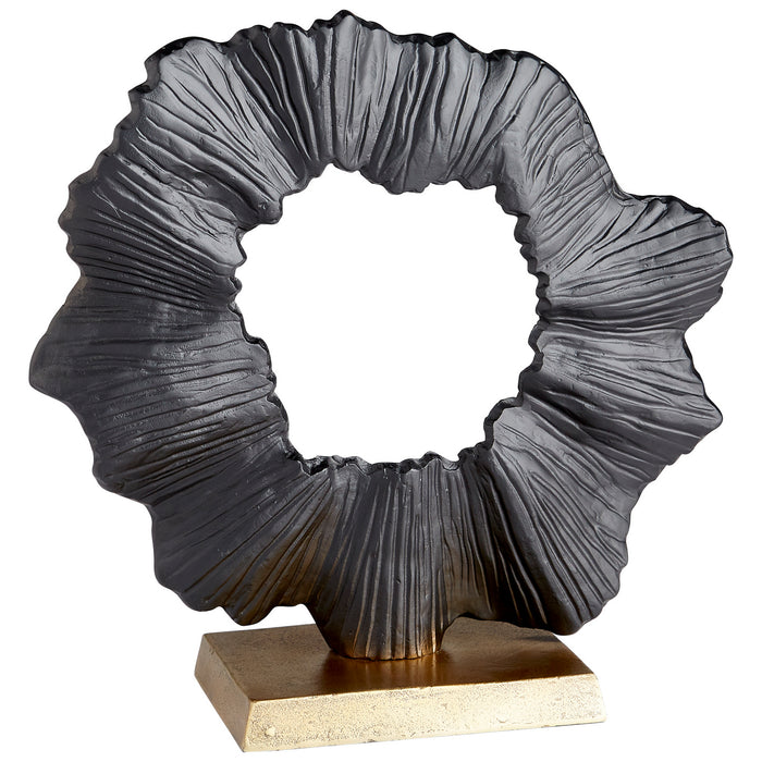 Cyan 10576 Sculpture, Aged Brass And Black