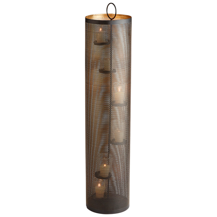 Cyan 10577 Candleholder, Graphite And Gold