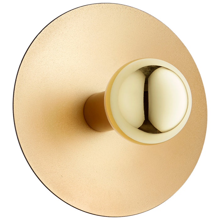 Cyan 10978 One Light Wall Mount, Noir And Gold Leaf