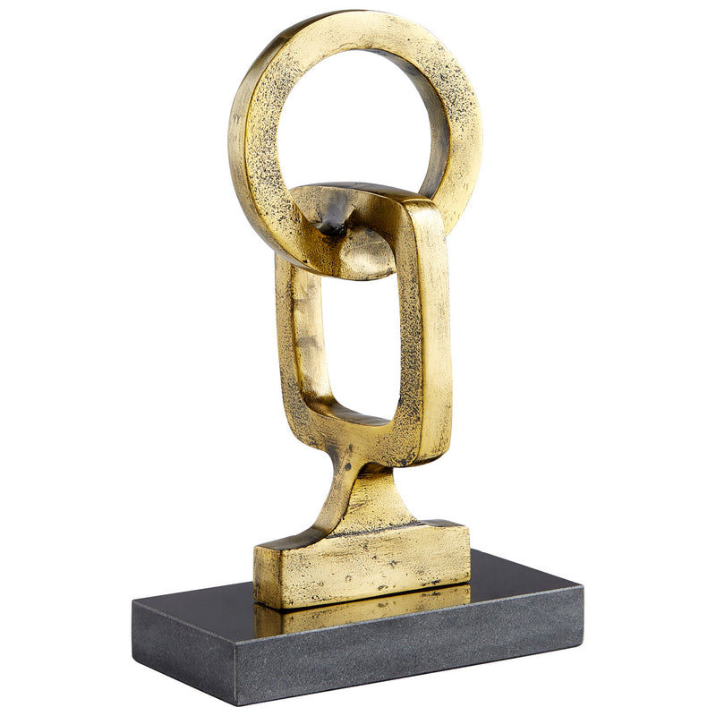 Cyan 11014 Sculpture, Gold And Black