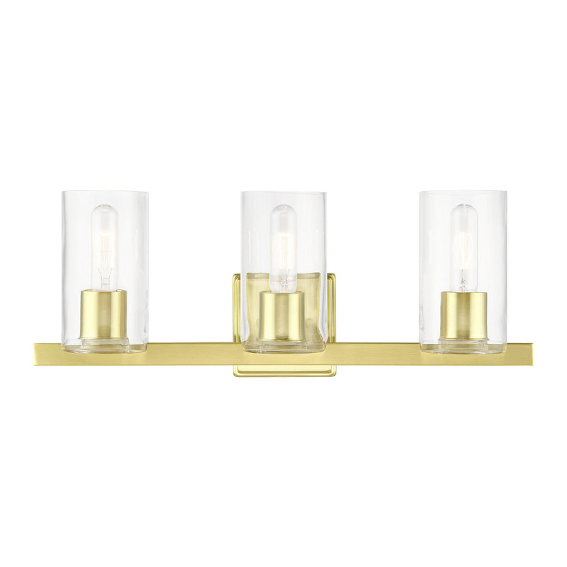 Livex Lighting 18033-12 Three Light Vanity Sconce, Satin Brass