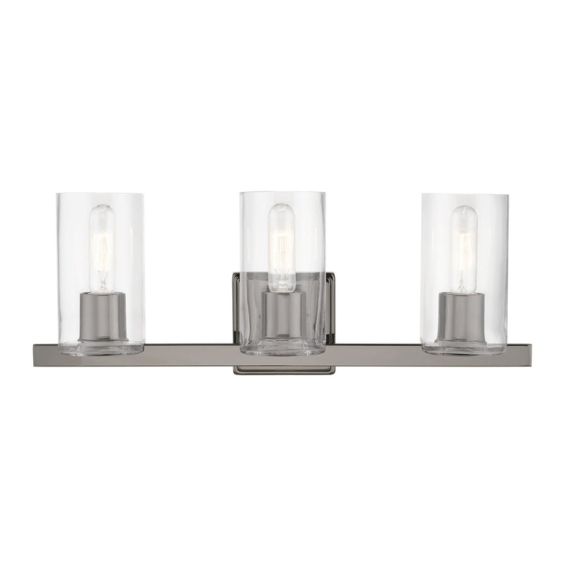 Livex Lighting 18033-46 Three Light Vanity Sconce, Black Chrome