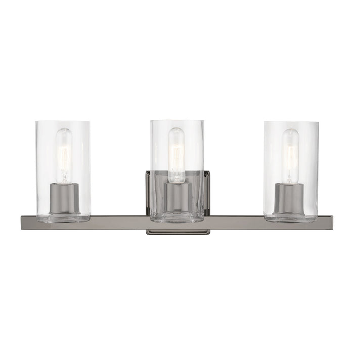 Livex Lighting 18033-46 Three Light Vanity Sconce, Black Chrome