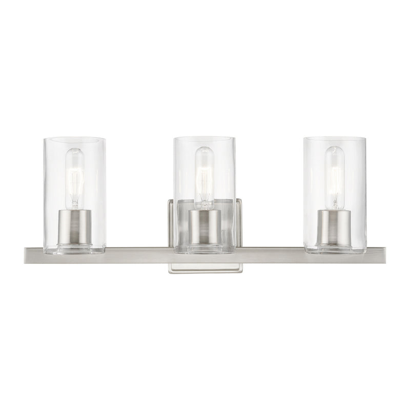 Livex Lighting 18033-91 Three Light Vanity Sconce, Brushed Nickel