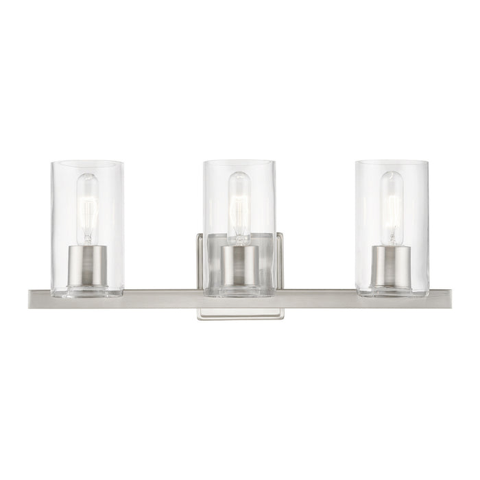 Livex Lighting 18033-91 Three Light Vanity Sconce, Brushed Nickel