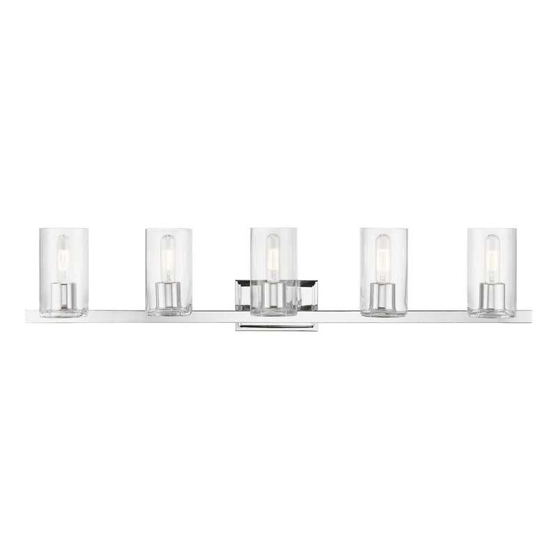 Livex Lighting 18035-05 Five Light Vanity Sconce, Polished Chrome