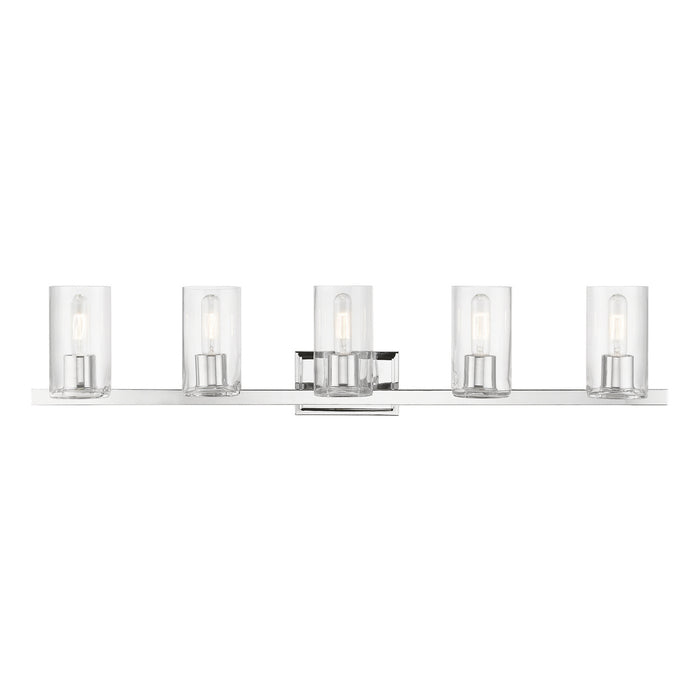 Livex Lighting 18035-05 Five Light Vanity Sconce, Polished Chrome