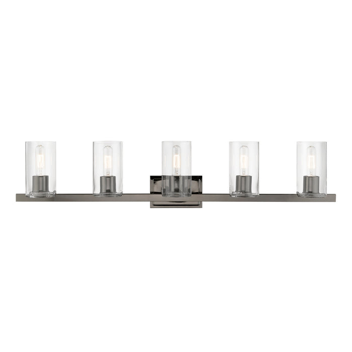 Livex Lighting 18035-46 Five Light Vanity Sconce, Black Chrome