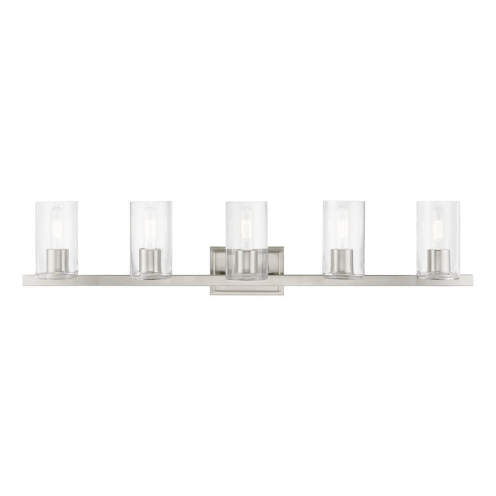 Livex Lighting 18035-91 Five Light Vanity Sconce, Brushed Nickel