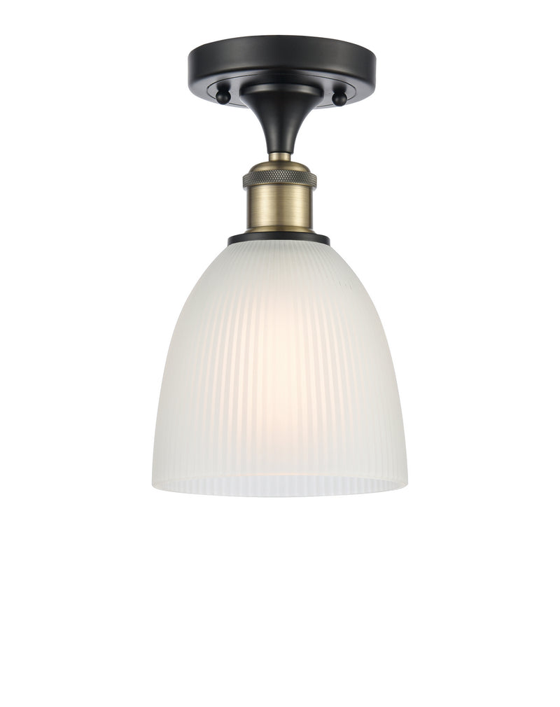 Innovations 516-1C-BAB-G381 One Light Semi-Flush Mount, Black Antique Brass