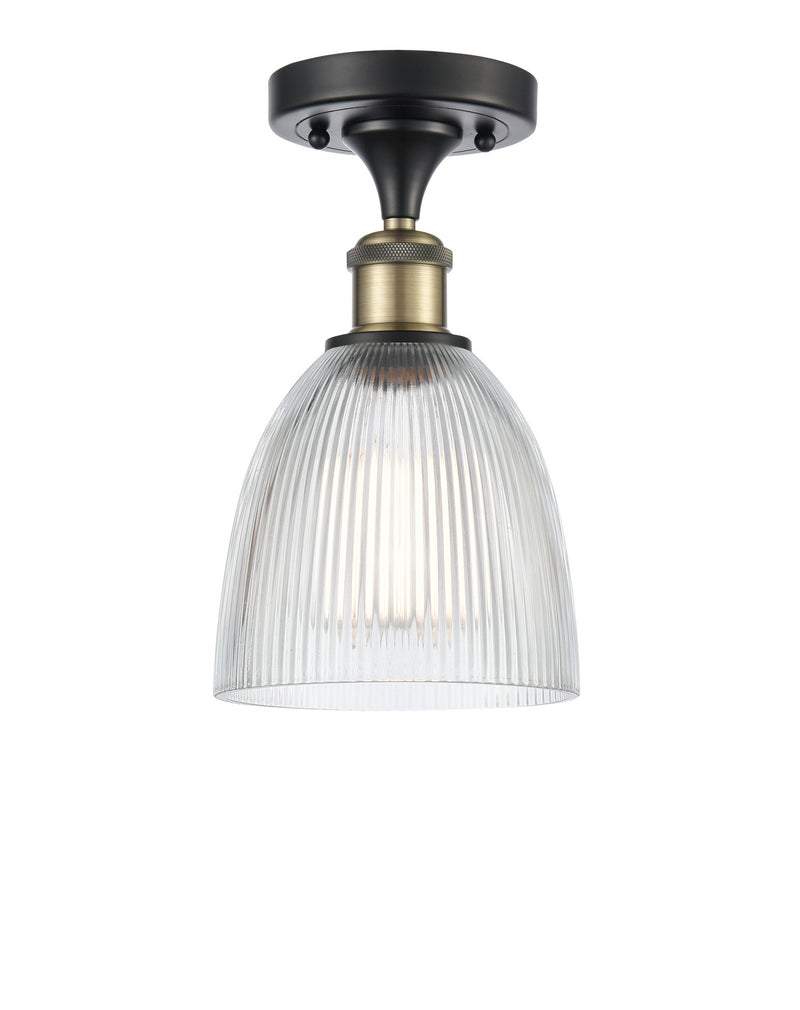 Innovations 516-1C-BAB-G382 One Light Semi-Flush Mount, Black Antique Brass