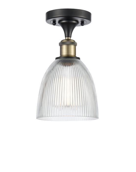 Innovations 516-1C-BAB-G382 One Light Semi-Flush Mount, Black Antique Brass