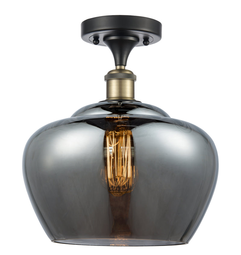 Innovations 516-1C-BAB-G93-L One Light Semi-Flush Mount, Black Antique Brass