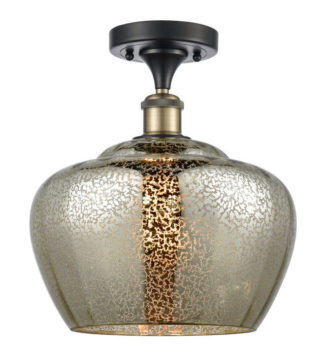 Innovations 516-1C-BAB-G96-L One Light Semi-Flush Mount, Black Antique Brass