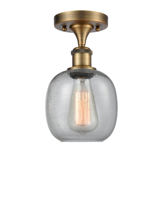 Innovations 516-1C-BB-G104-LED LED Semi-Flush Mount, Brushed Brass