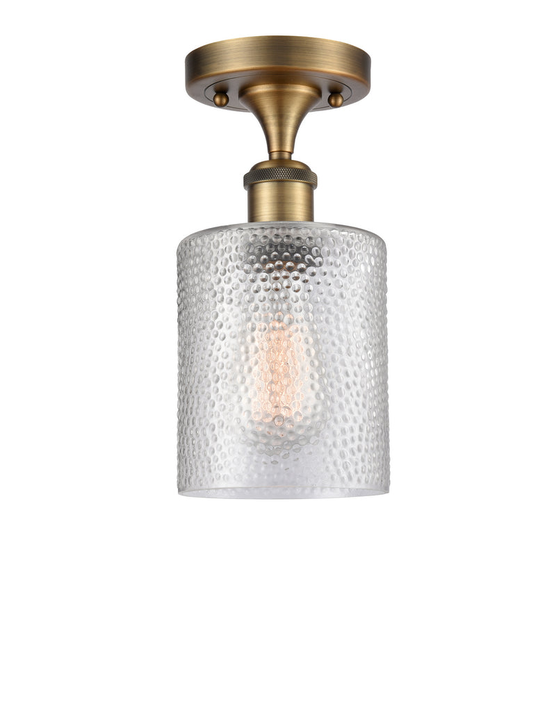 Innovations 516-1C-BB-G112-LED LED Semi-Flush Mount, Brushed Brass