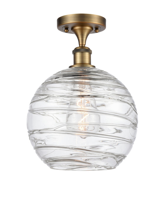 Innovations 516-1C-BB-G1213-10-LED LED Semi-Flush Mount, Brushed Brass
