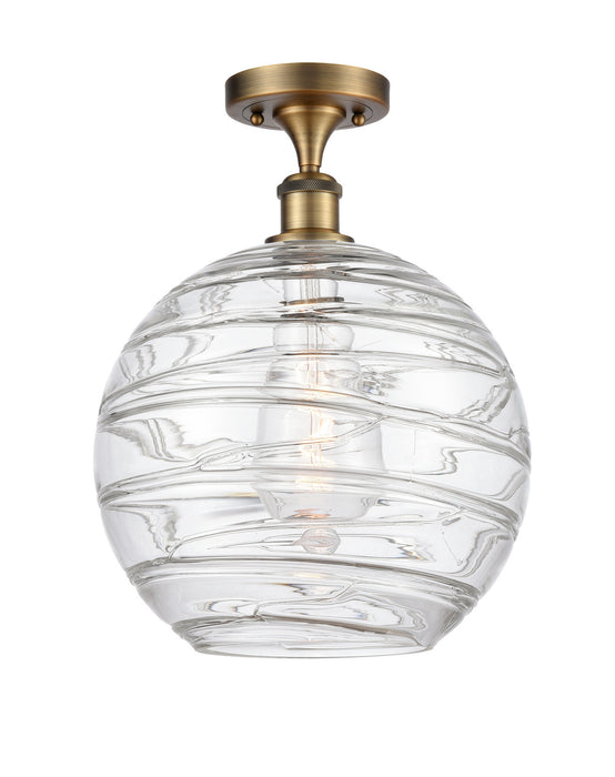 Innovations 516-1C-BB-G1213-12 One Light Semi-Flush Mount, Brushed Brass