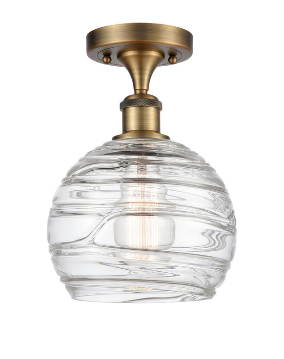 Innovations 516-1C-BB-G1213-8-LED LED Semi-Flush Mount, Brushed Brass