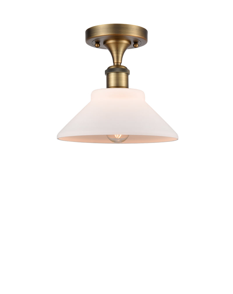 Innovations 516-1C-BB-G131-LED LED Semi-Flush Mount, Brushed Brass