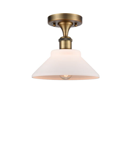 Innovations 516-1C-BB-G131-LED LED Semi-Flush Mount, Brushed Brass