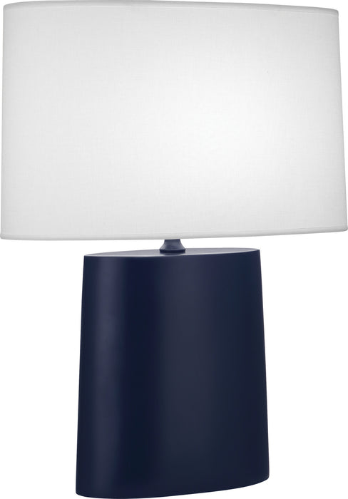 Robert Abbey MMB03 One Light Table Lamp, Matte Midnight Blue Glazed Ceramic