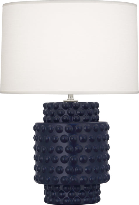 Robert Abbey MMB09 One Light Accent Lamp, Matte Midnight Blue Glazed Textured Ceramic
