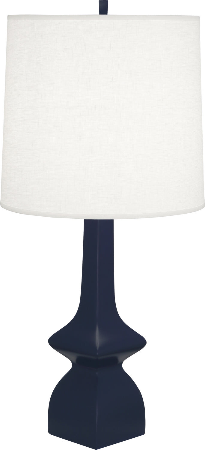 Robert Abbey MMB10 One Light Table Lamp, MATTE MIDNIGHT BLUE GLAZED CERAMIC