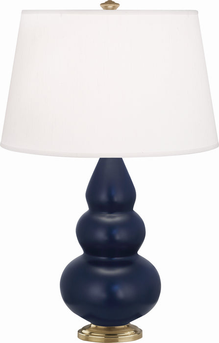 Robert Abbey MMB30 One Light Accent Lamp, Matte Midnight Blue Glazed Ceramic w/Antique Brassed