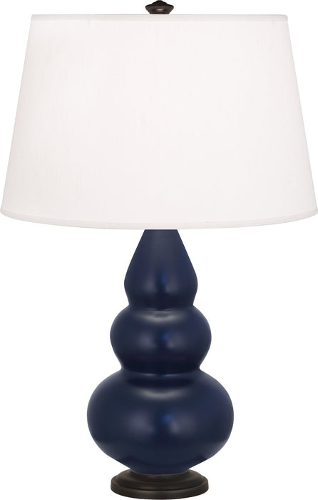 Robert Abbey MMB31 One Light Accent Lamp, Matte Midnight Blue Glazed Ceramic w/Deep Patina Bronzeed