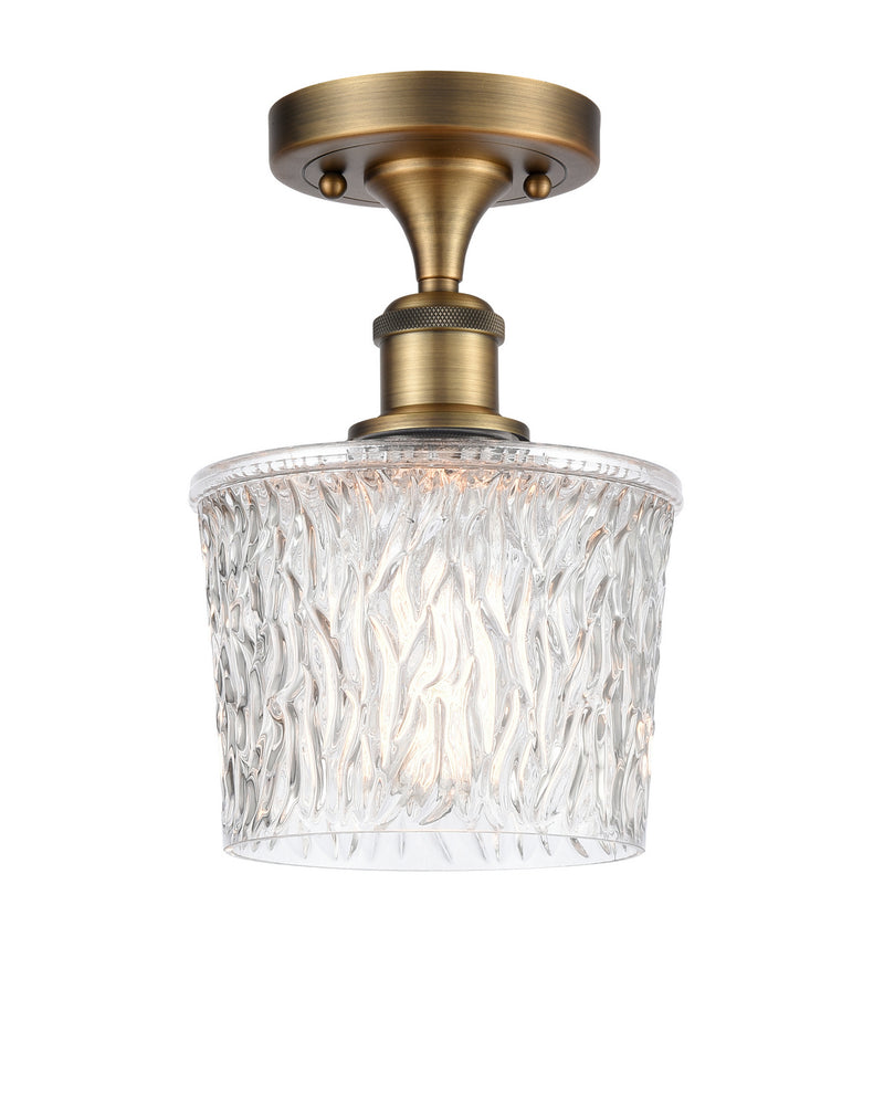 Innovations 516-1C-BB-G402 One Light Semi-Flush Mount, Brushed Brass